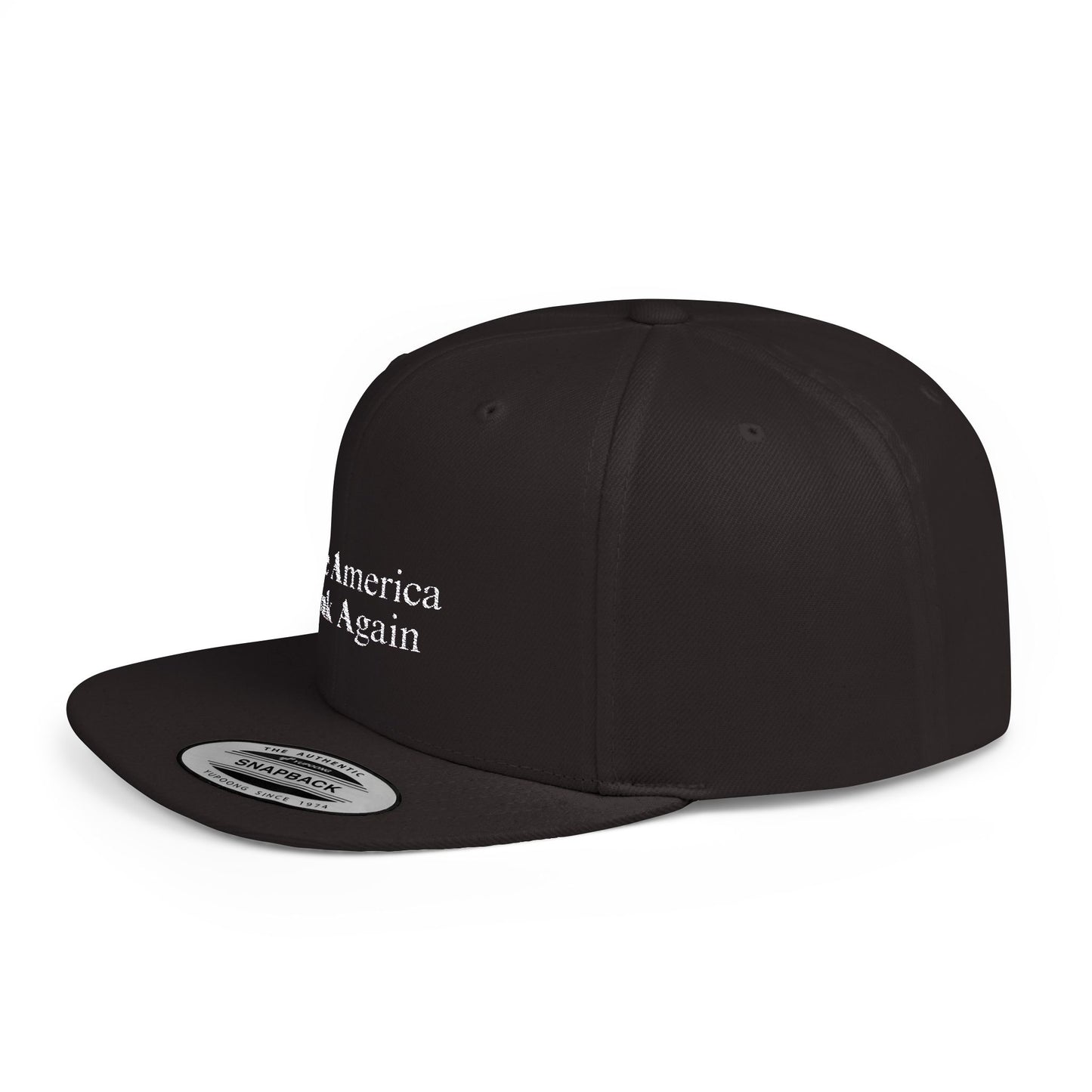 Make America Think Again Flat Bill Snapback Cap